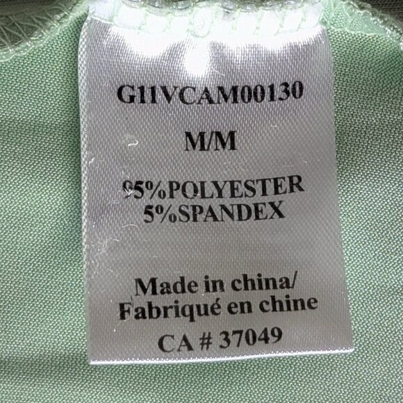V-neck sleeveless blouse tank top light green medium GUC - Picture 4 of 5